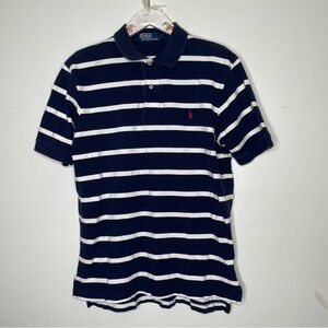 POLO RALPH LAUREN BLUE & WHITE COLLARED SHIRT MENS SZ L